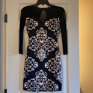 Black sheer sleeve dress